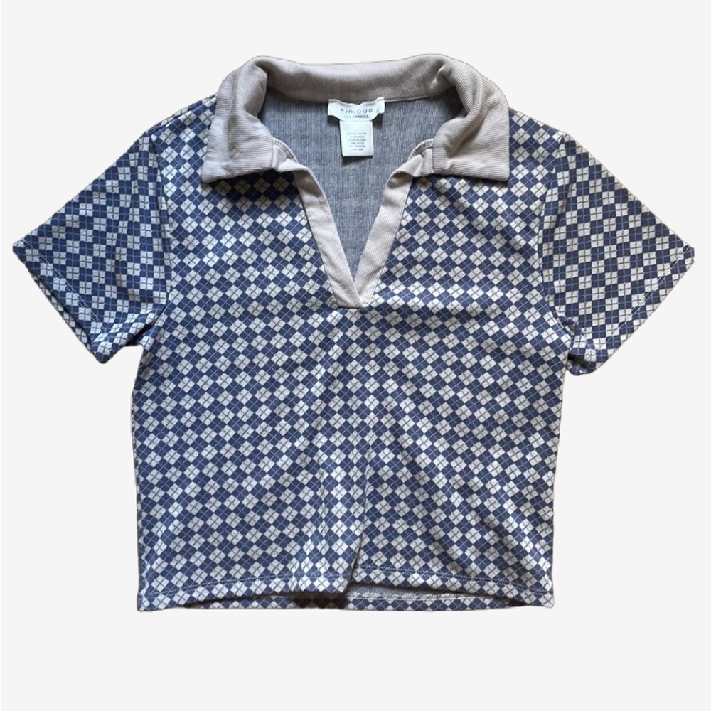 Kirious Los Angelos • Houndstooth Pattern Crop Top